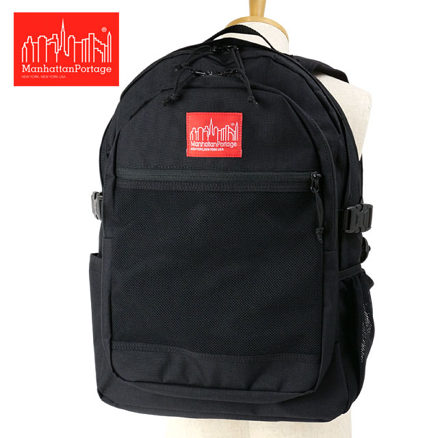 マンハッタンポーテージ Manhattan Portage プレッピー バックパック [MP2253 SS23] Preppy Backpack メンズ・レディース 鞄 リュック デイパック コーデュラナイロン Black 黒 ブラック系 正規取扱店