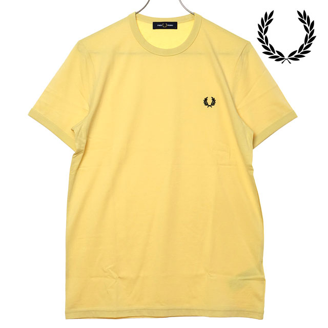 フレッドペリー FRED PERRY リンガーTシャツ [M3519-X83 SS25Q2] RINGER T-SHIRT メンズ トップス 半袖 コットンジャージー CHAMPION’S-GOLD 【メール便配送】 正規取扱店
