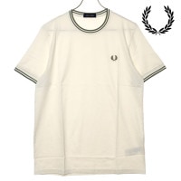 フレッドペリー FRED PERRY ツイン ティップド Tシャツ [M1588-Y54 SS25Q2] TWIN TIPPED T-SHIRT メンズ トップス 半袖 LGHECRU/OLIVMIN