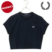 եåɥڥ꡼ FRED PERRY åץ 󥬡T [G9163-608 SS25Q2] CROPPED RINGER T-SHIRT ǥ ȥåץ Ⱦµ åȥ󥸥㡼 NAVY ڥ᡼ 谷Ź