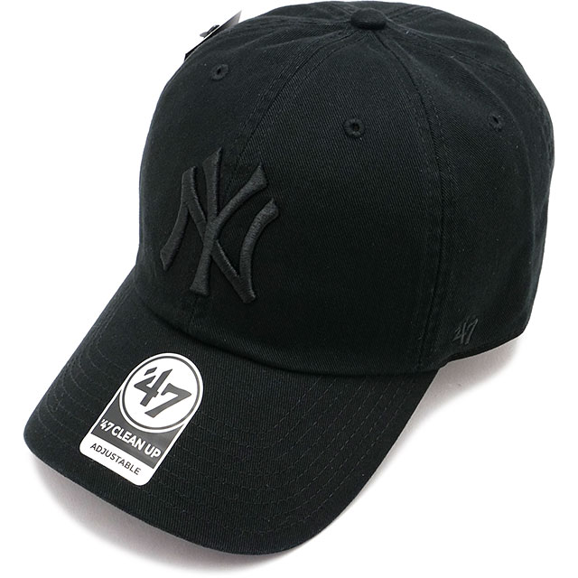 フォーティーセブン '47 キャップ クリーンナップ ニューヨーク・ヤンキース [14751170] '47 CLEAN UP YANKEES メンズ・レディース 帽子 MLB サイズ調整可能 BLACK 正規取扱店
