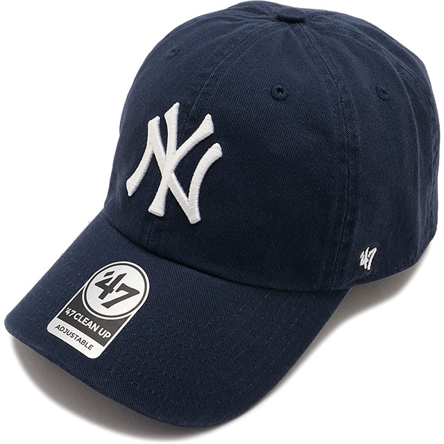 フォーティーセブン '47 キャップ クリーンナップ ニューヨーク・ヤンキース [14751175] '47 CLEAN UP YANKEES メンズ・レディース 帽子 MLB サイズ調整可能 NAVY 正規取扱店
