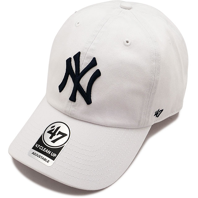 フォーティーセブン '47 キャップ クリーンナップ ニューヨーク・ヤンキース [14751171] '47 CLEAN UP YANKEES メンズ・レディース 帽子 MLB サイズ調整可能 WHITE 正規取扱店