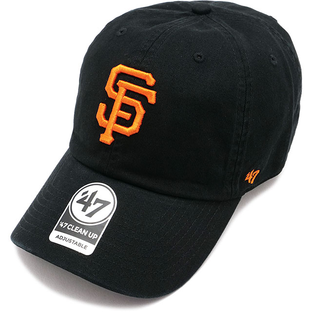 フォーティーセブン '47 キャップ クリーンナップ サンフランシスコ・ジャイアンツ [14751150] '47 CLEAN UP GIANTS メンズ・レディース 帽子 MLB サイズ調整可能 BLACK 正規取扱店