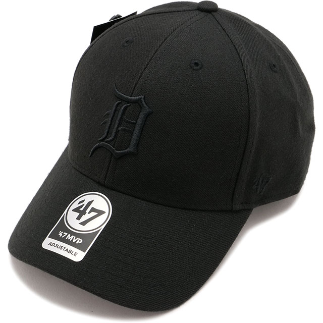 フォーティーセブン '47 キャップ エムブイピー デトロイト・タイガース [14751324] '47 MVP TIGERS メンズ・レディース 帽子 MLB サイズ調整可能 BLACK 正規取扱店