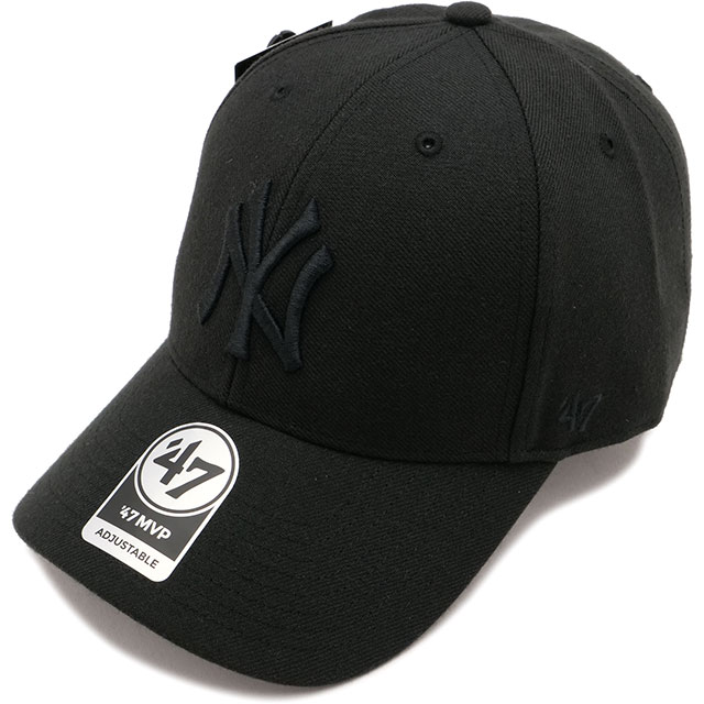 フォーティーセブン '47 キャップ エムブイピー ニューヨーク・ヤンキース [14751294] '47 MVP YANKEES メンズ・レディース 帽子 MLB サイズ調整可能 BLACK 正規取扱店