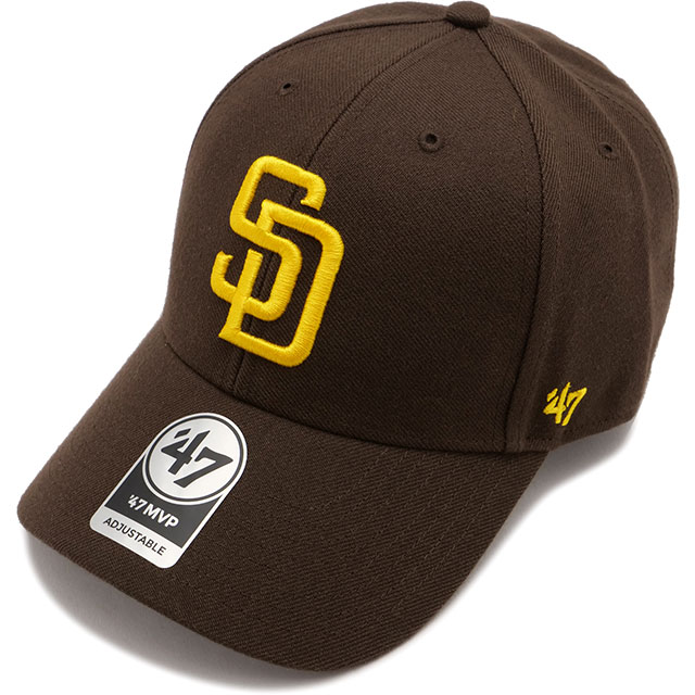 フォーティーセブン '47 キャップ エムブイピー サンディエゴ・パドレス [14751274] '47 MVP PADRES メンズ・レディース 帽子 MLB サイズ調整可能 BROWN 正規取扱店