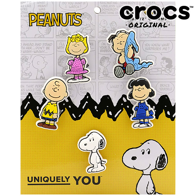 【30%OFF/SALE】クロックス crocs ジビッツチャーム ピーナッツII 5パック [10014896 SS25] JIBBITZ Peanuts II 5Pack メンズ・レディース シューズアクセサリー カスタマイズ コラボ 【メール便配送】 正規取扱店【ts】