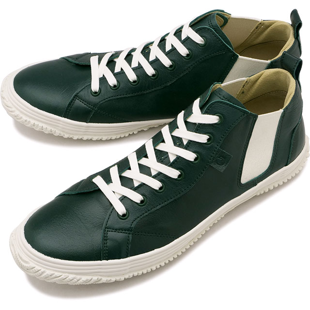 【先着で限定プレゼント！】【返品送料無料】スピングル SPINGLE スニーカー サイドゴ カンガルーレザー [SP442-218 SU25] SP-442 メンズ・レディース 日本製 靴 シューズ おしゃれ Deep-Green 正規取扱店