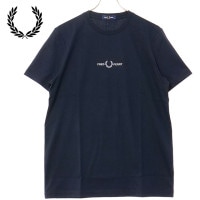 եåɥڥ꡼ FRED PERRY ֥ T [M4580-248 SS25Q2] EMBROIDERED T-SHIRT  ȥåץ Ⱦµ ŷ NAVY ڥ᡼ 谷Ź