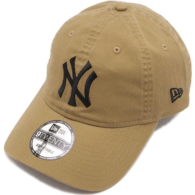 ニューエラ NEW ERA キャップ ニューヨーク・ヤンキース ウォッシュドコットン [14525114] 9TWENTY WASHED NEYYAN 25J メンズ・レディース 帽子 定番 サイズ調整可能 カーキ/ブラック 正規取扱店
