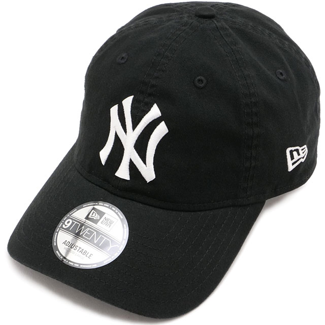 ニューエラ NEW ERA キャップ ニューヨーク・ヤンキース ウォッシュドコットン [14525122] 9TWENTY WASHED NEYYAN 25J メンズ・レディース 帽子 定番 サイズ調整可能 ブラック/スノーホワイト 正規取扱店