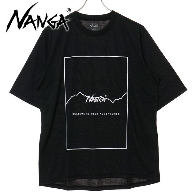 ナンガ NANGA ドライミックスフレームロゴTシャツ [N2500-1M509A SS25 