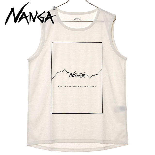 ナンガ NANGA ドライミックスフレームロゴタンクトップ [N2500-1Y510A SS25] DRY MIX FRAME LOGO T/T メンズ トップス ノースリーブ インナー WHT 【メール便配送】 正規取扱店