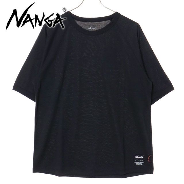 ナンガ NANGA ドライミックスラグランスリーブTシャツ [N2500-1M513A SS25] DRY MIX RAGLAN SLEEVE TEE メンズ トップス 半袖 クルーネック BLK 【メール便配送】 正規取扱店
