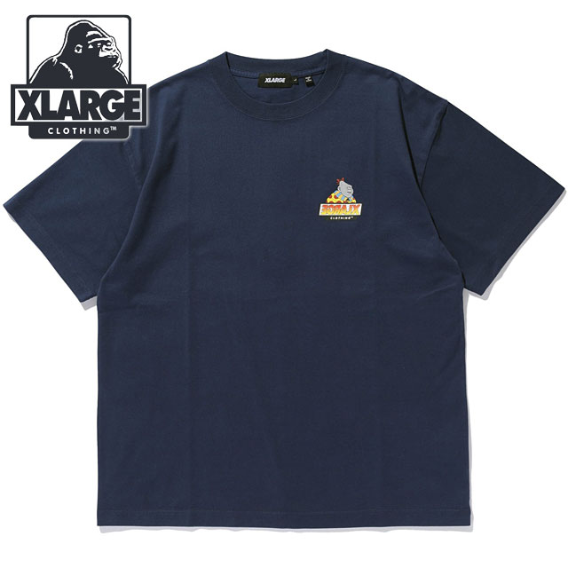 エクストララージ XLARGE クロウン OG ショートスリーブTシャツ [101252011034 SU25] CLOWN OG S/S TEE メンズ x-large エックスラージ カットソー 半袖 NAVY 【メール便配送】