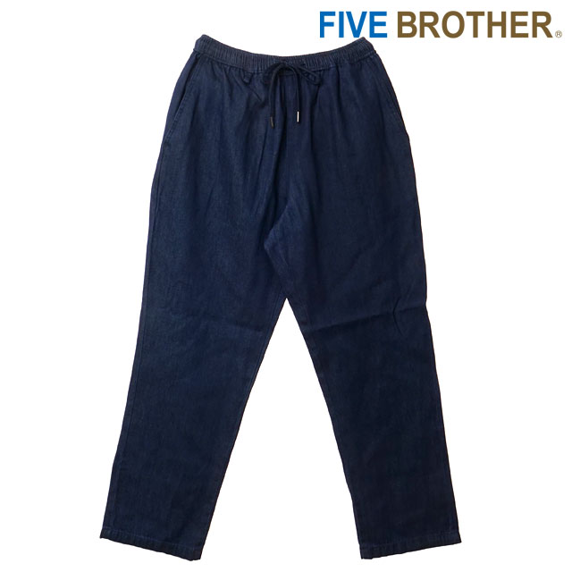 ファイブブラザー FIVE BROTHER イージーパンツ デニム [152590D FW25] EASY PANTS DENIM メンズ ボトムス ロングパンツ ウエストゴム BLUE2 正規取扱店