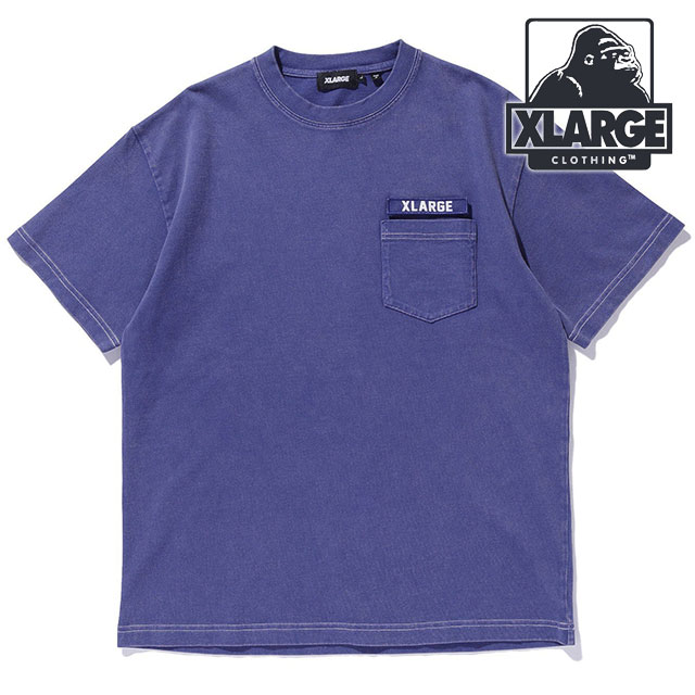 エクストララージ XLARGE ミリタリー ポケットショートスリーブTシャツ [101252011038 SU25] MILITARY POCKET S/S TEE メンズ x-large エックスラージ カットソー 半袖 BLUE 【メール便配送】