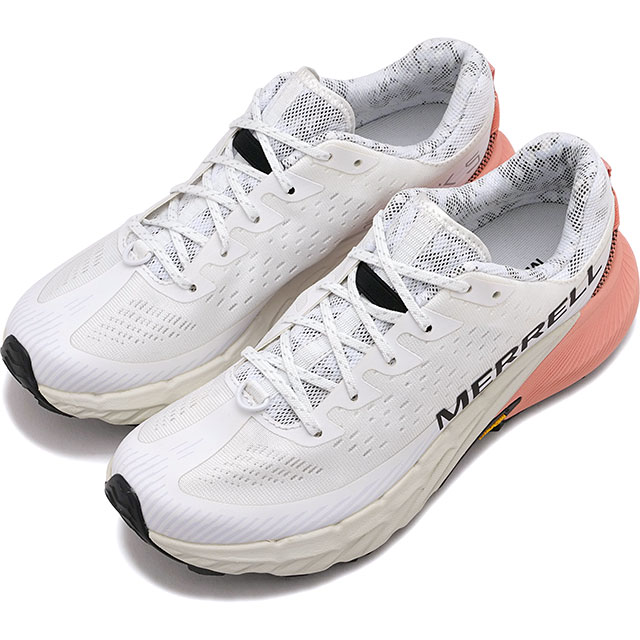 【30％OFF／SALE】メレル MERRELL スニーカー アジリティーピーク 5 [J068374] W AGILITY PEAK 5 レディース 靴 トレイルランニングシューズ アウトドア WHITE/SOFT-CORAL 正規取扱店【ts】