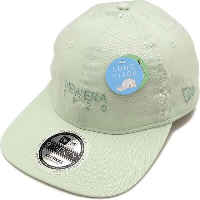 ニューエラ キャップ NEW ERA CAP ロングバイザー [14388710 SS25] 9TWENTY Long Visor メンズ・レディース 帽子 サイズ調整可能 ライトグリーン 正規取扱店