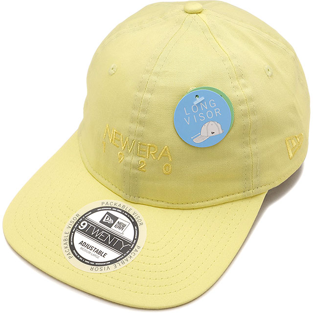 ニューエラ キャップ NEW ERA CAP ロングバイザー [14388708 SS25] 9TWENTY Long Visor 帽子 サイズ調整可能 ソフトイエロー