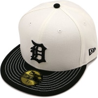 ニューエラ NEW ERA キャップ デトロイト・タイガース [14388862 SS25] 59FIFTY Duck Canvas メンズ・レディース 帽子 MLB アイボリー/ブラック 正規取扱店