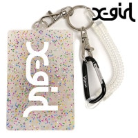 エックスガール X-girl ミルズロゴ ラバーパスケース [105225054007 SS25SPOT] MILLS LOGO RUBBER PASS CASE xgirl キーホルダー キーチェー