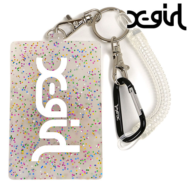 エックスガール X-girl ミルズロゴ ラバーパスケース [105225054007 SS25SPOT] MILLS LOGO RUBBER PASS CASE xgirl キーホルダー キーチェーン カードケース 定期入れ MULTI 【メール便配送】