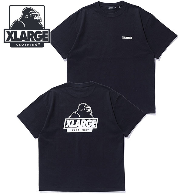 エクストララージ XLARGE スランテッドOG ショートスリーブTシャツ [101253011001 FW25] SLANTED OG S/S TEE メンズ トップス 半袖 BLACK 【メール便配送】 正規取扱店