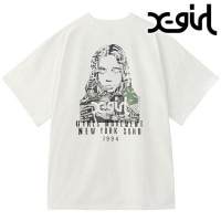 エックスガール X-girl カレッジカモフェイス ショートスリーブビッグティードレス [105253041004 FW25] COLLAGE CAMO FACE S/S BIG TEE DRESS 