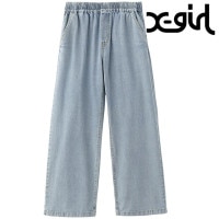 エックスガール X-girl フェイスラベル イージーパンツ [105253031006 FW25] FACE LABEL EASY PANTS レディース Xgirl ボトムス デニムパンツ ロング