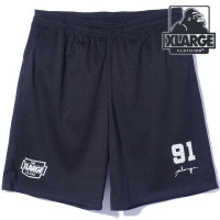 ȥ顼 XLARGE ǥȡ å奤硼 [101253031004 FW25] DISTORTION MESH EASY SHORTS  ܥȥॹ ûѥ ϡեѥ 㡼 BLACK 谷Ź