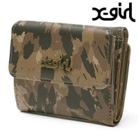 エックスガール X-girl ミルズロゴフェイクレザー ミニウォレット [105253054012 FW25] MILLS LOGO FAUX LEATHER MINI WALLET レディース Xg