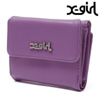 エックスガール X-girl ミルズロゴフェイクレザー ミニウォレット [105253054012 FW25] MILLS LOGO FAUX LEATHER MINI WALLET レディース Xg
