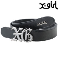 エックスガール X-girl XGエンブレムベルト [105253054015 FW25] XG EMBLEM BELT レディース Xgirl 小物 バックルベルト フェイクレザー SILVER 正