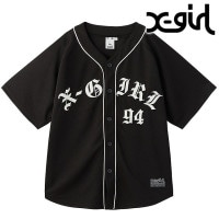 エックスガール X-girl オールドイングリッシュロゴ ベースボールシャツ [105253014003 FW25] OLD ENGLISH LOGO BASEBALL SHIRT レディース Xgi