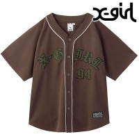 エックスガール X-girl オールドイングリッシュロゴ ベースボールシャツ [105253014003 FW25] OLD ENGLISH LOGO BASEBALL SHIRT レディース Xgi