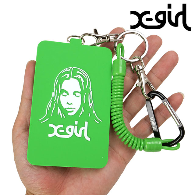 エックスガール X-girl フェイス ラバー パスケース [105224054028 SS25SPOT] FACE RUBBER PASS CASE レディース xgirl カードケース 定期入れ LtGREEN 【メール便配送】 正規取扱店