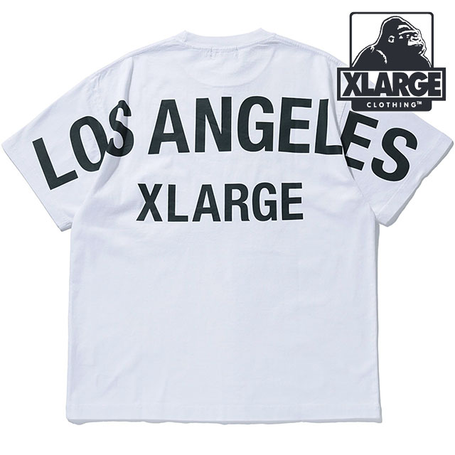 エクストララージ XLARGE ビッグアーチロゴ ショートスリーブTシャツ [101253011013 FW25] BIG ARCH LOGO S/S TEE メンズ 半袖 WHITE 白【メール便配送】