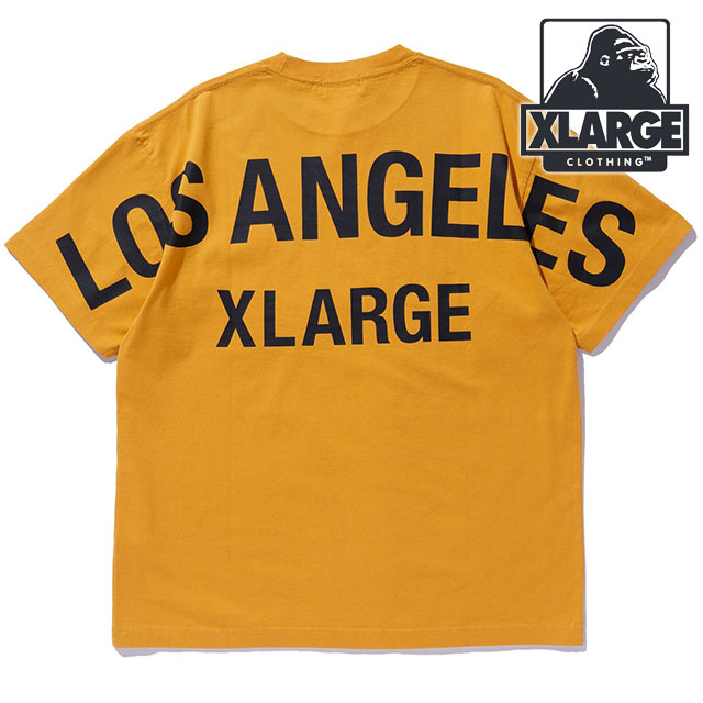 エクストララージ XLARGE ビッグアーチロゴ ショートスリーブTシャツ [101253011013 FW25] BIG ARCH LOGO S/S TEE メンズ 半袖 YELLOW 【メール便配送】【s】