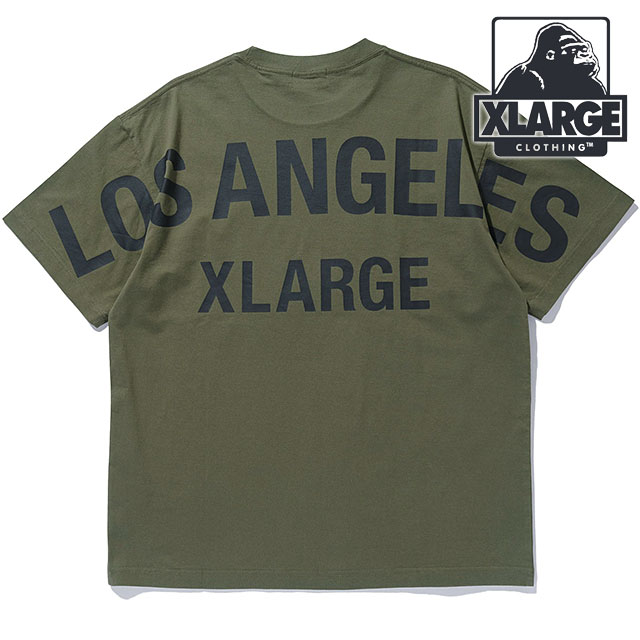 エクストララージ XLARGE ビッグアーチロゴ ショートスリーブTシャツ [101253011013 FW25] BIG ARCH LOGO S/S TEE メンズ 半袖 OLIVE 【メール便配送】