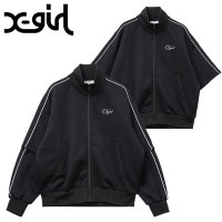 エックスガール X-girl ペンシルスクリプトロゴ ツーウェイトラックジャケット [105253012010 FW25] PENCIL SCRIPT LOGO 2WAY TRACK JACKET レ