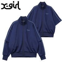 エックスガール X-girl ペンシルスクリプトロゴ ツーウェイトラックジャケット [105253012010 FW25] PENCIL SCRIPT LOGO 2WAY TRACK JACKET レ