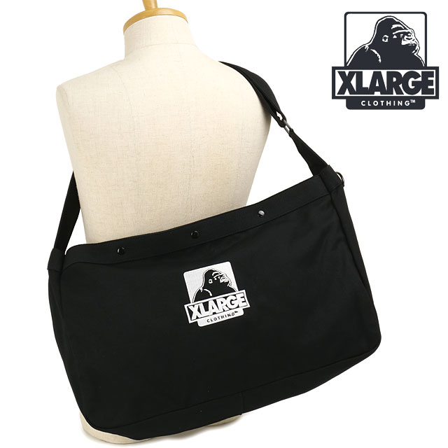 エクストララージ XLARGE OG ポストマン ビッグショルダーバッグ [101253053006 FW25SPOT] OG POSTMAN BIG SHOULDER BAG メンズ・レディース大き目 斜め掛け BLACK【s】