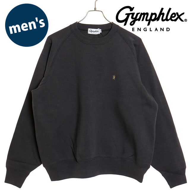 ジムフレックス Gymphlex スウィングスリーブ クルーネックプルオーバー [GY-C0292-TCF] M SWING SLEEVE CREW NECK P.O. メンズ トップス スウェットシャツ トレーナー CHARCOAL 正規取扱店