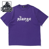 エクストララージ XLARGE パッチドロゴ ショートスリーブTシャツ [101253011016 FW25] PATCHED LOGO S/S TEE メンズ トップス 半袖 PURPLE 【メール