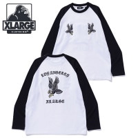 エクストララージ XLARGE イーグル ラグラン ロングスリーブTシャツ [101253011020 FW25] EAGLE RAGLAN L/S TEE メンズ トップス 長袖 BLACK 正規取