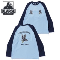 エクストララージ XLARGE イーグル ラグラン ロングスリーブTシャツ [101253011020 FW25] EAGLE RAGLAN L/S TEE メンズ トップス 長袖 NAVY 正規取扱