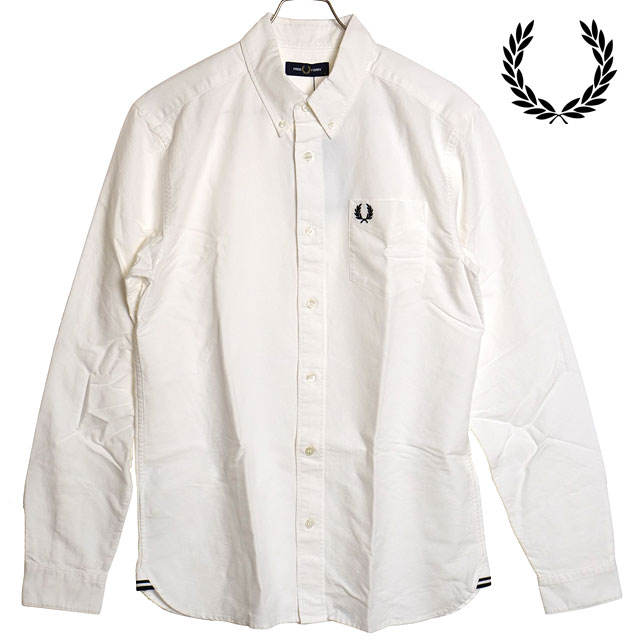 フレッドペリー FRED PERRY オックスフォードシャツ [M5516-100] OXFORD SHIRT メンズ トップス ワイシャツ 長袖 WHITE 正規取扱店