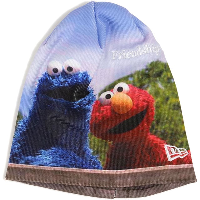 ニューエラ NEW ERA ベーシックビーニー セサミストリート [14682559 FW25] BASIC BEANIE SESAME STREET コラボ 帽子 ニットキャップ プリント 【メール便配送】